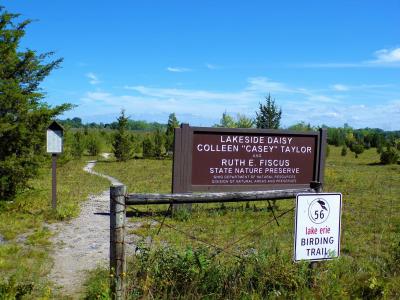Sign at the entrance of the nature preserve 