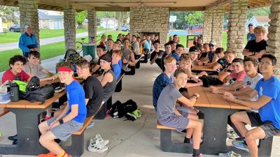 The picnic shelter is a nice gathering spot