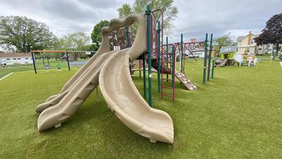 Slides and lookout platforms